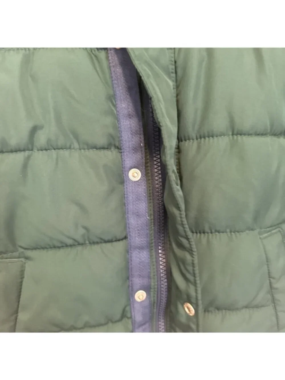 Gap Boys Toddler Puffer Jacket Hooded Olive Green Fleece Lined 2T Sherpa